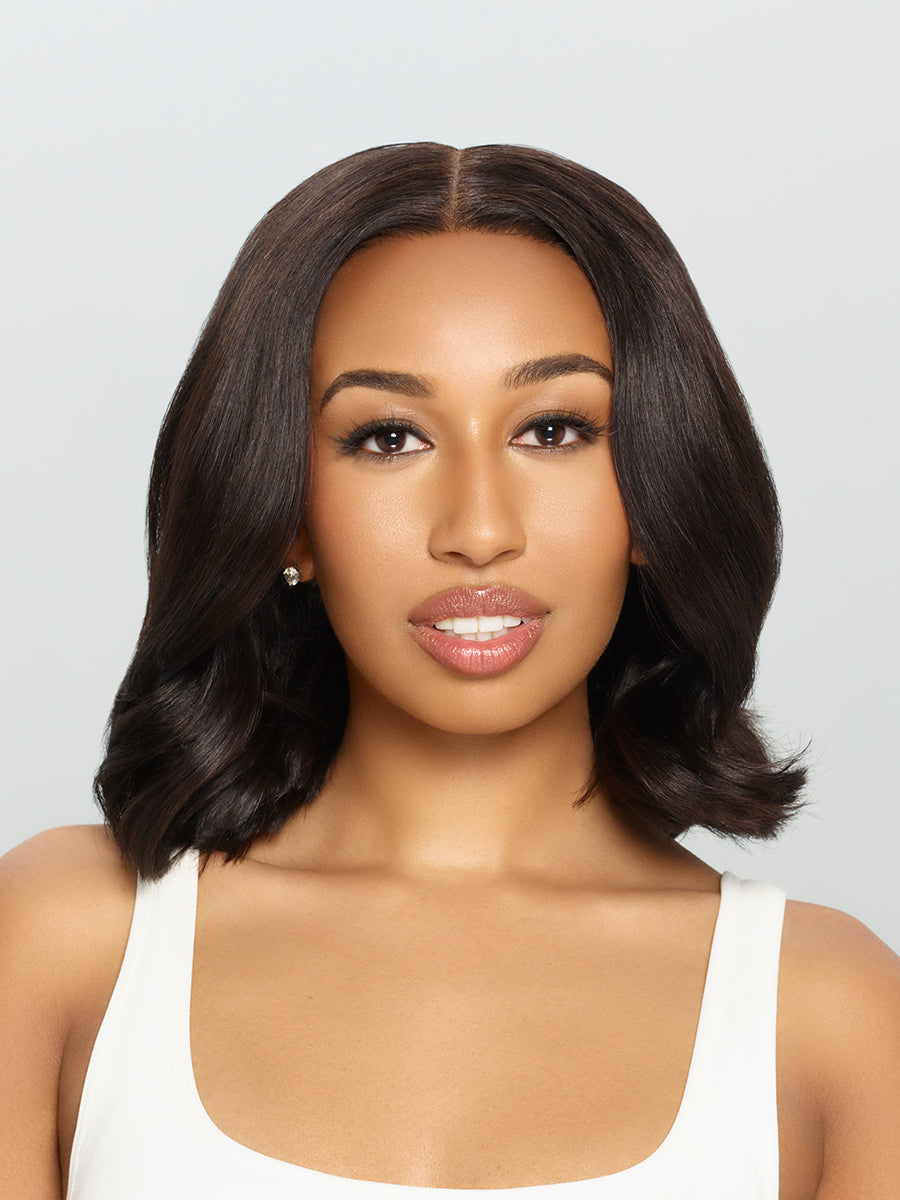 Textured mid-tier bob wig – natural layers with volume