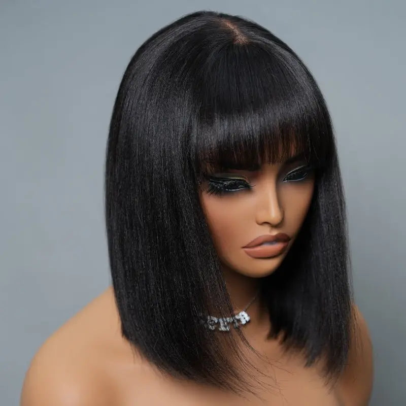 Synthetic classic bob cut wig
