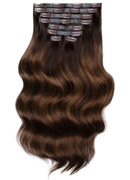 Invisible clip-in hair extensions – 100% human Remy hair