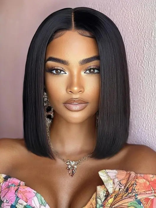 Everyday lace front bob wig – natural hairline with sleek style