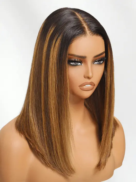 Limited colourway bob wig with highlights for a stylish look