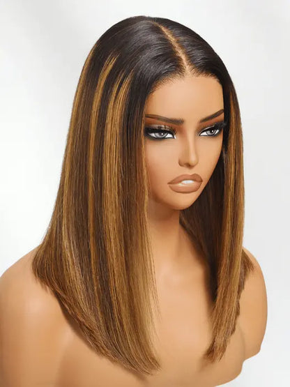 Limited colourway bob wig with highlights for a stylish look