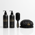 Complete wig care kit with shampoo, conditioner, brush, and accessories for cleaning, styling, and maintaining wigs.