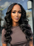 5x5 HD lace glueless closure wig – wavy human hair natural look