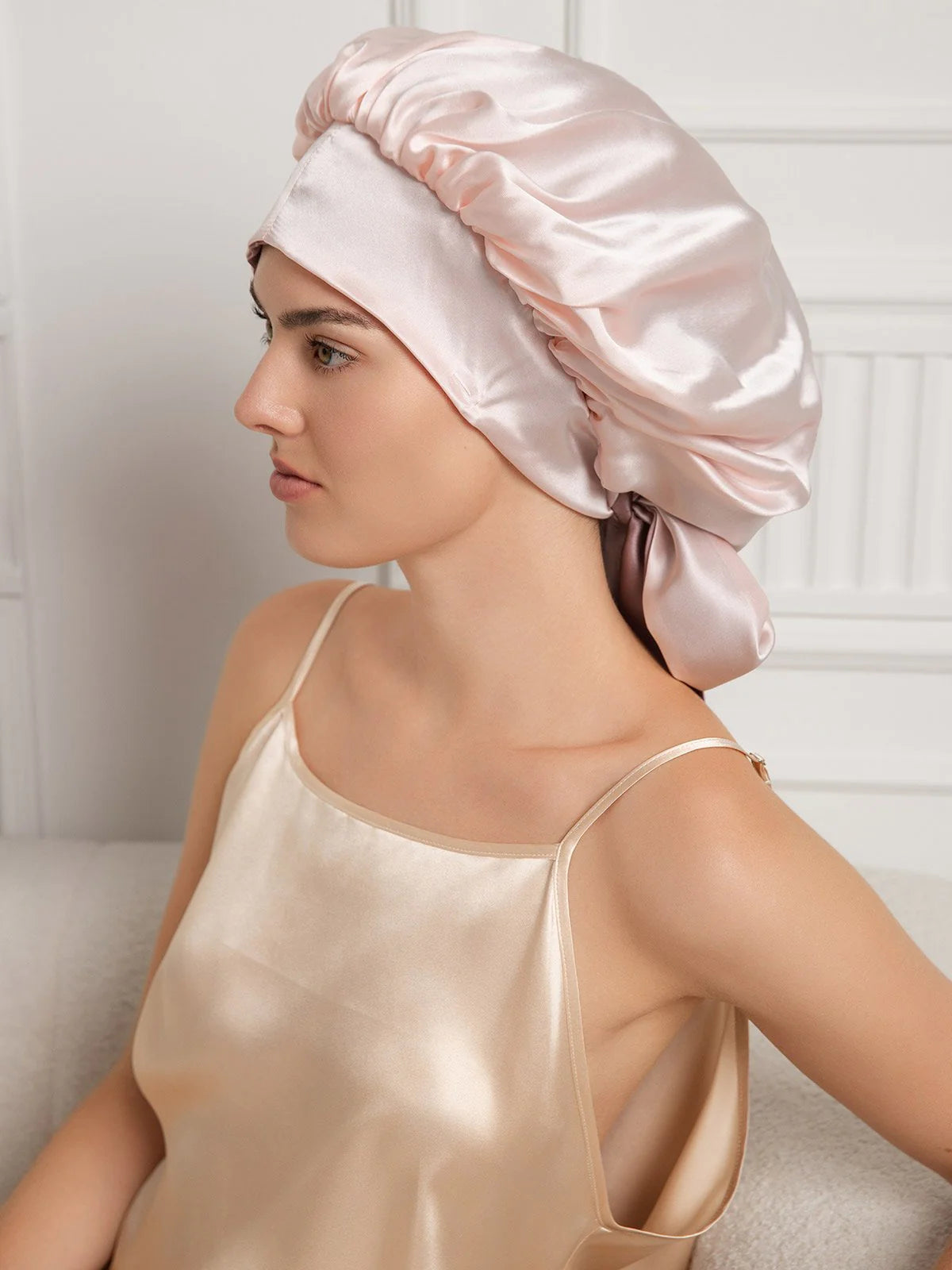 Satin sleep bonnet – keeps hair smooth and frizz-free overnight