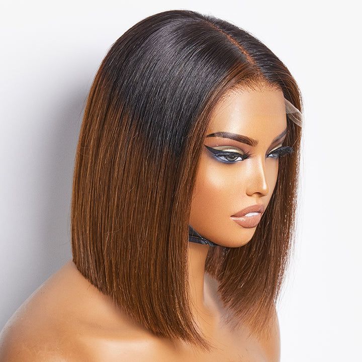 Ombre bob wig – premium HD lace for a flawless natural look