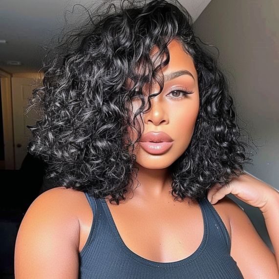 Heat-Friendly Curly Bob Hair by Zindzi