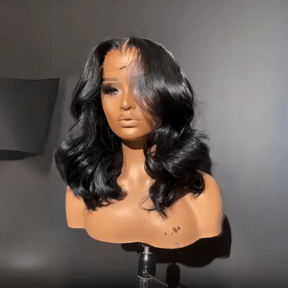 Human hair bob wig – layered cut for volume and movement