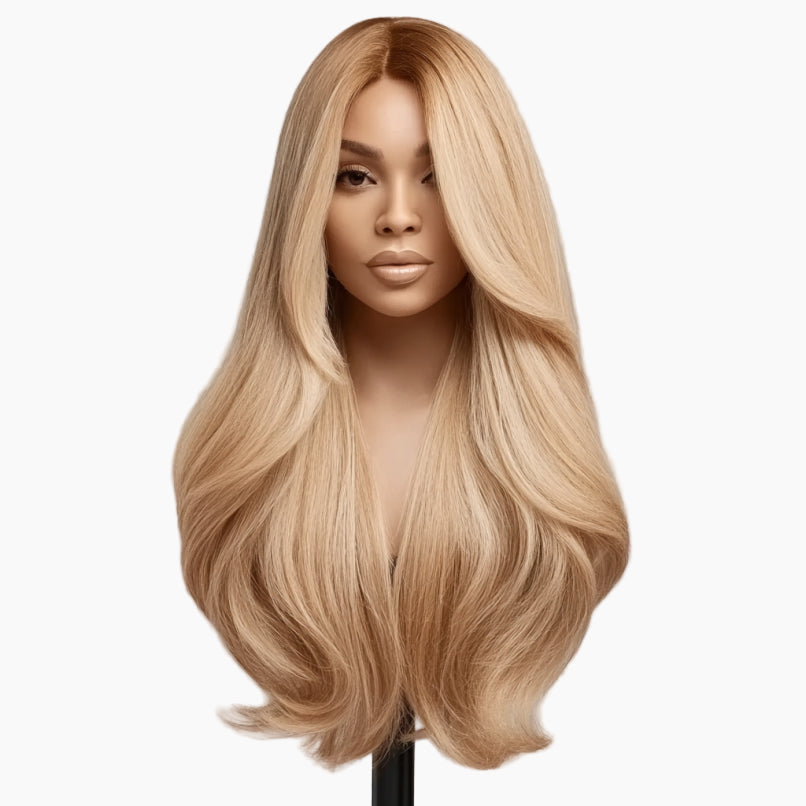 613 highlight honey blonde wig – natural human hair