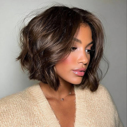 Short wavy bob wig – lightweight synthetic style for everyday wear